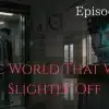 A young man standing inside an elevator while his reflection appears slightly different, suggesting he may not belong to the same world.